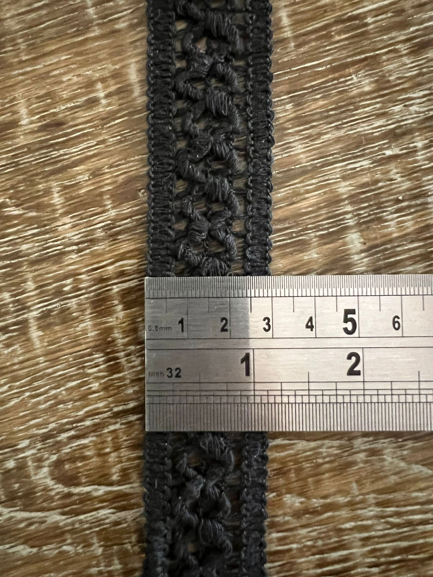 3cm Wide Soft Cotton Lace Trim, Black, Ecru, Mocha