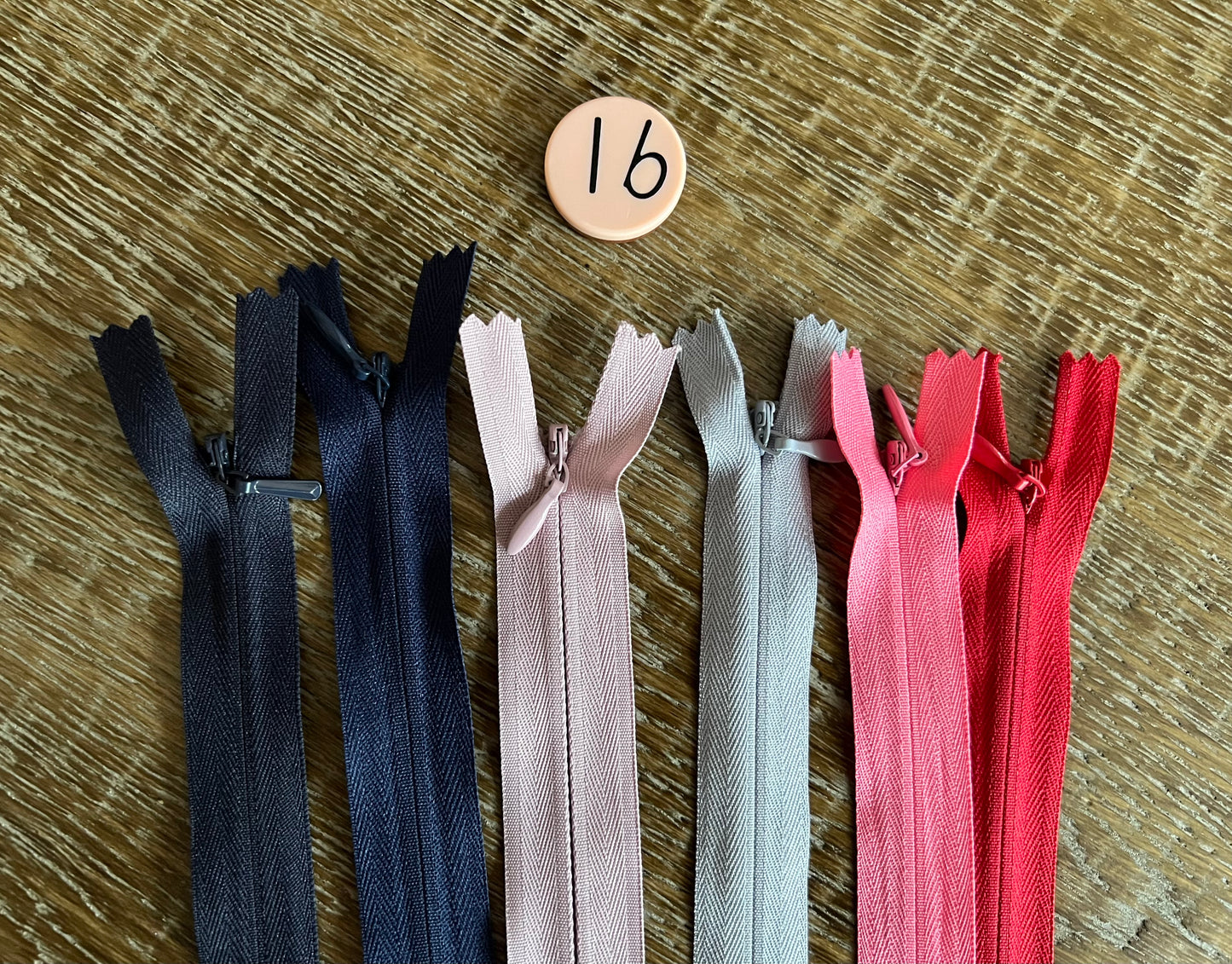 Coloured Concealed Zips