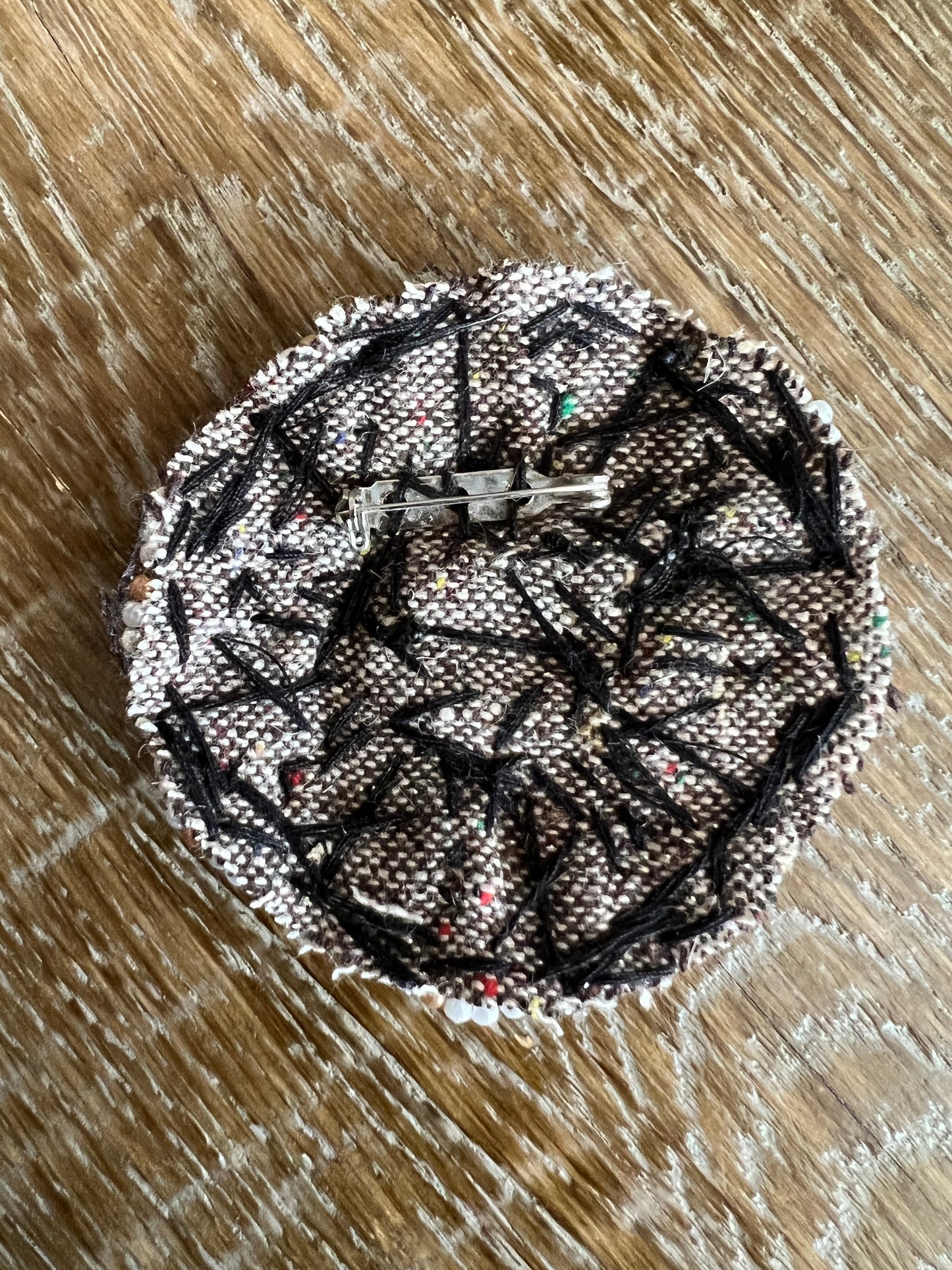 Beaded Patch Brooch