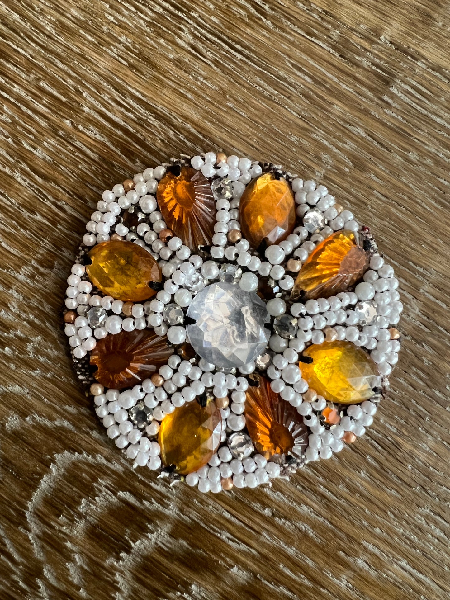 Beaded Patch Brooch