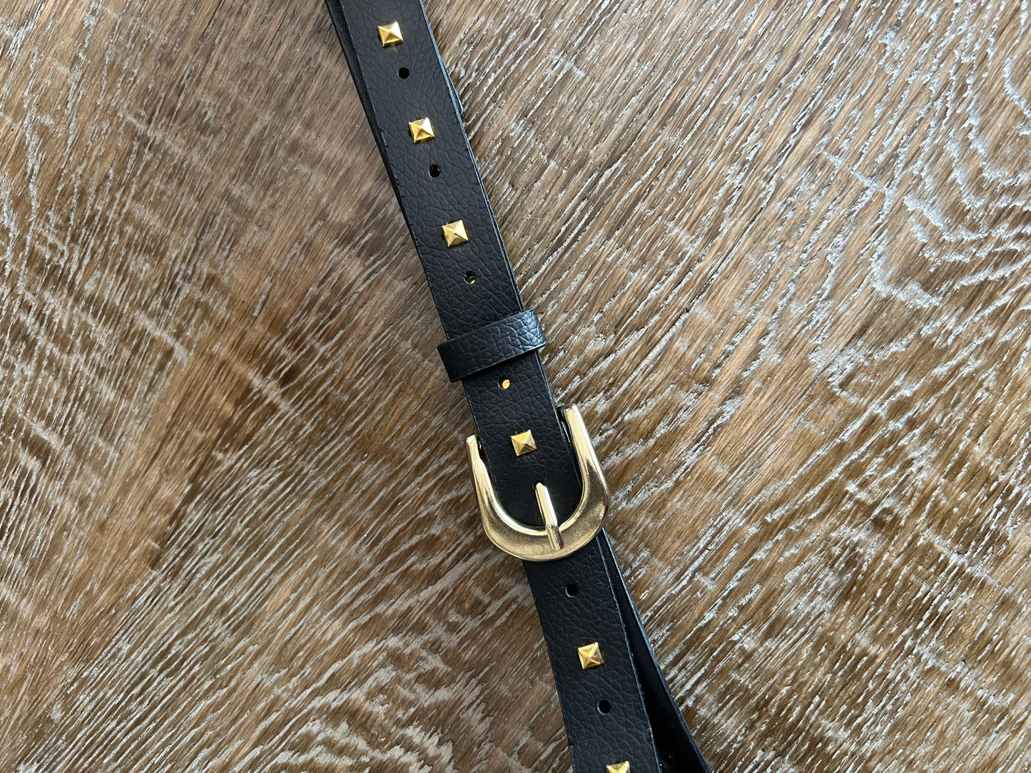 Studded Faux Leather Belt