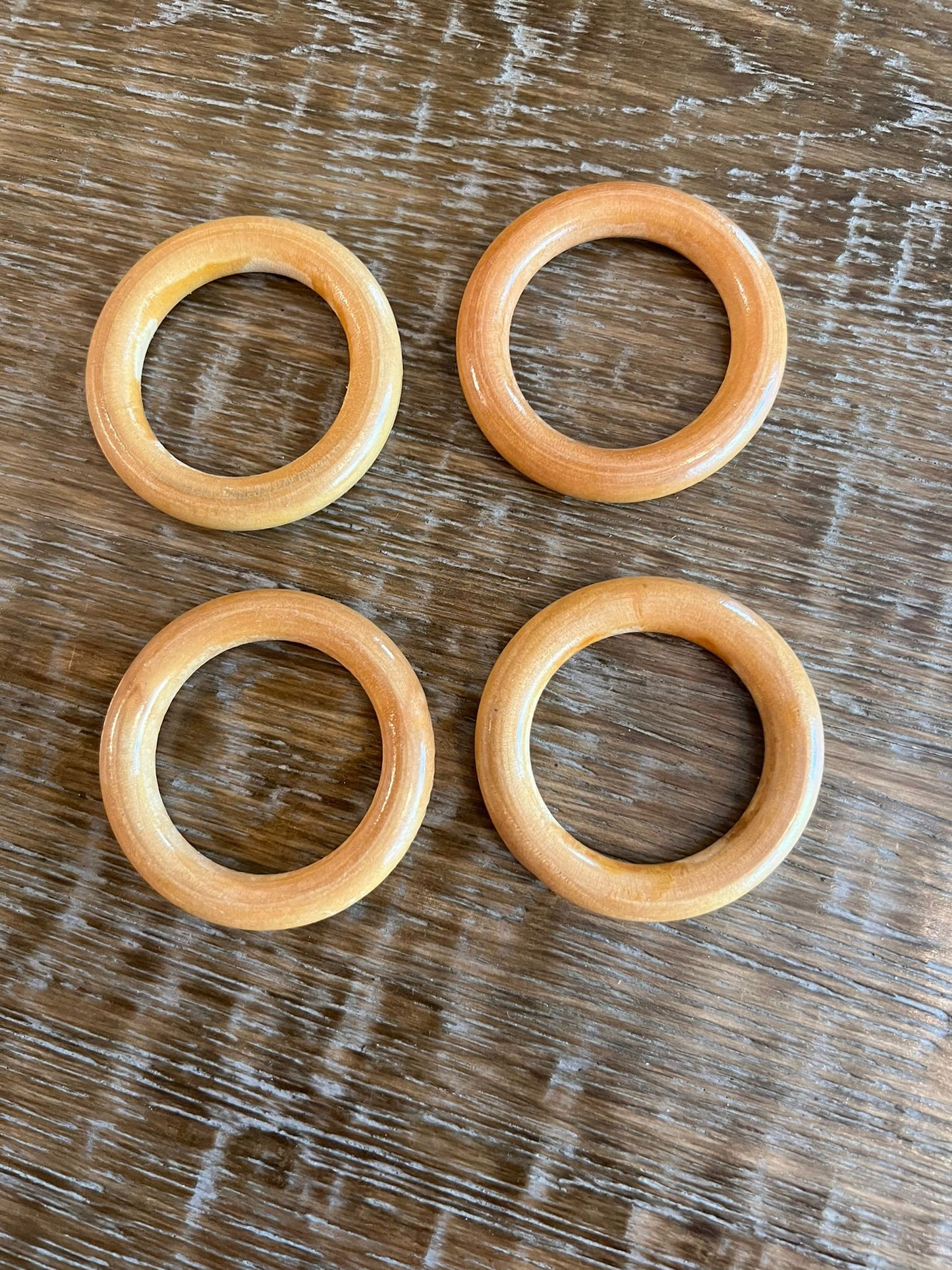 2” Size, Real Wood Rings, Wooden Rings, Red Wood, Mid Wood, Natural Wooden Rings, 5cm