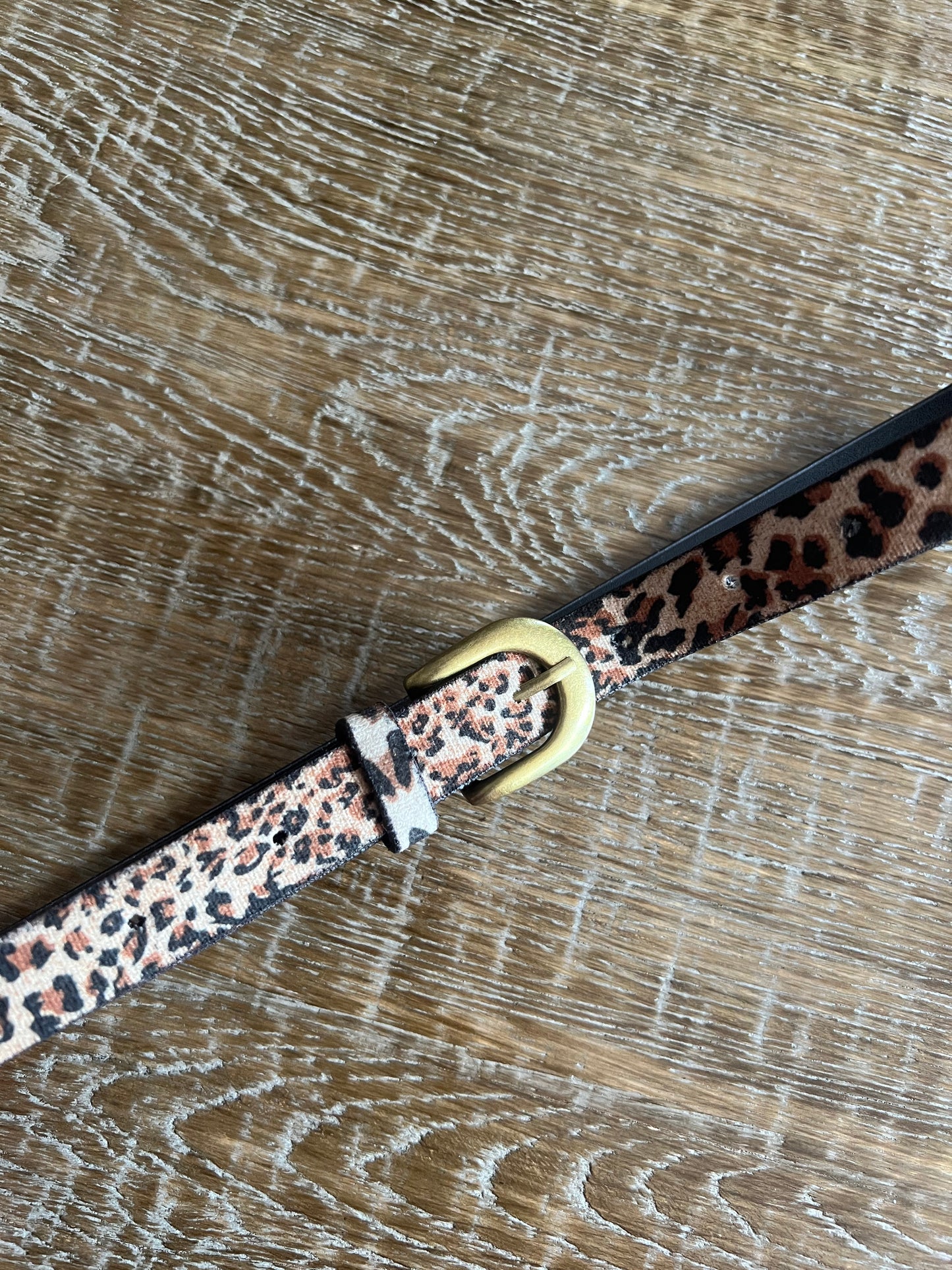 Animal Print Suedette Belt